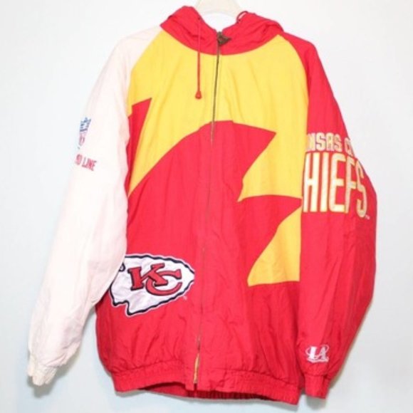 Logo Pro Other - Vtg Kansas City KC Chiefs LA Logo Authentic Pro Line Shark Tooth Coat XL H14289